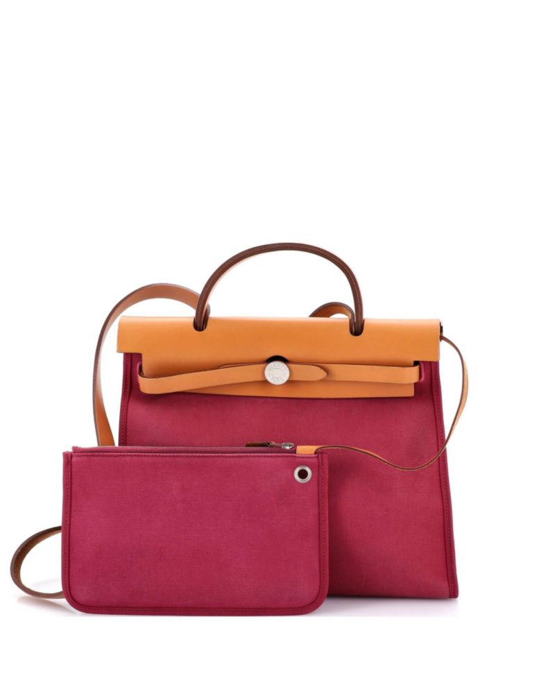 Herbag Zip Leather and Canvas Work Tote