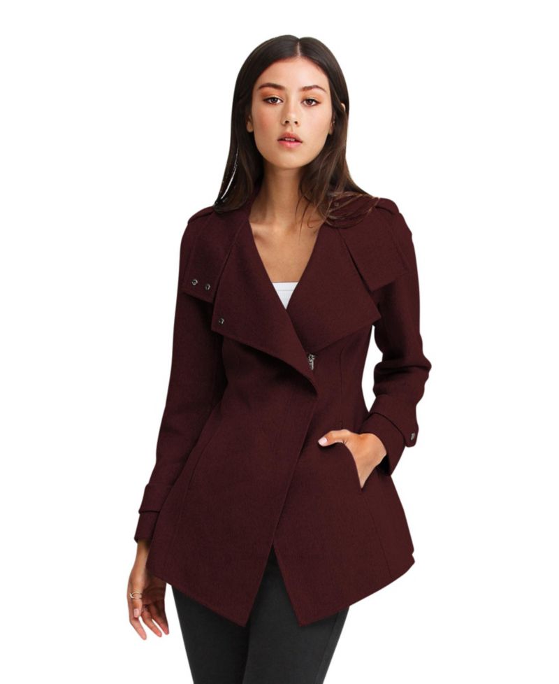 Women's Bad Girl Wool Blend Moto Coat