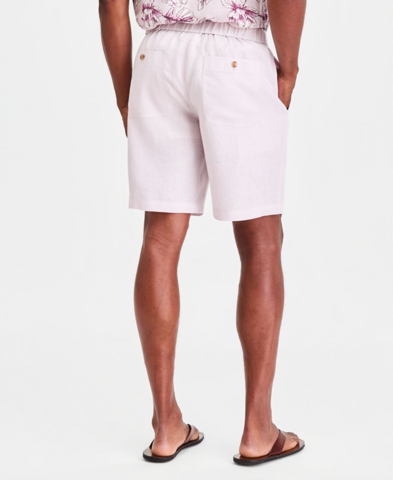 Men's 100% Linen Drawstring Shorts