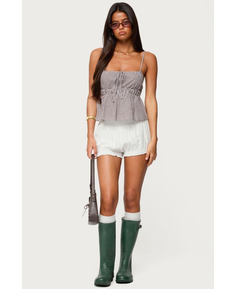 Women's Zahara Gingham Babydoll Top