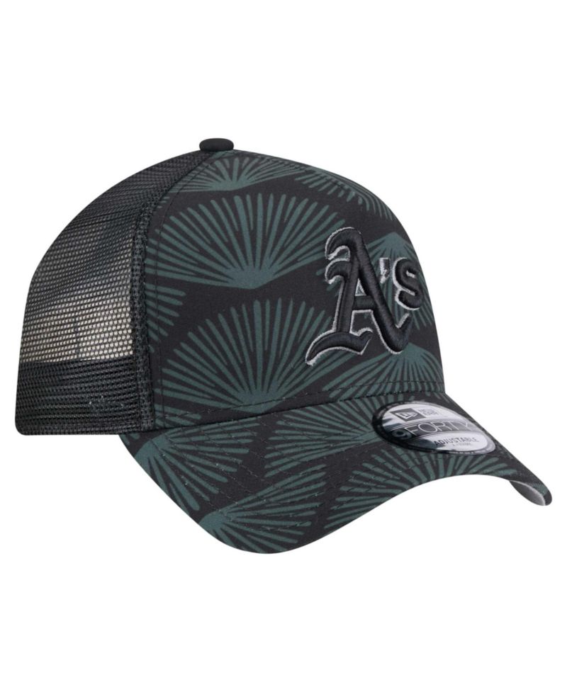 Men's Black Athletics 9FORTY A-Frame Trucker Adjustable Hat