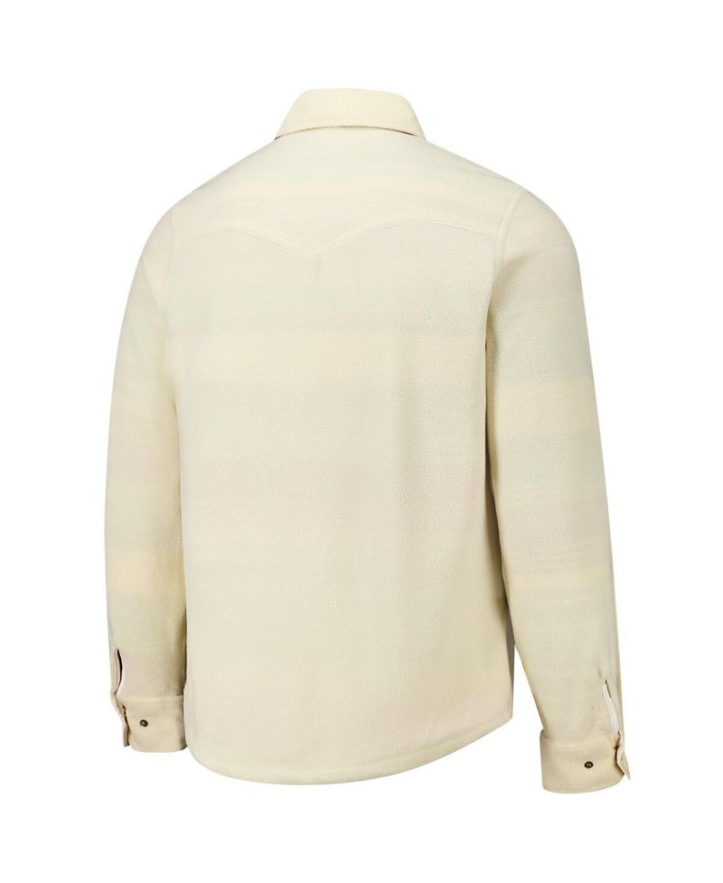 Men's and Women's Cream Boston Celtics High Country Reeves Full-Button Long Sleeve Shirt