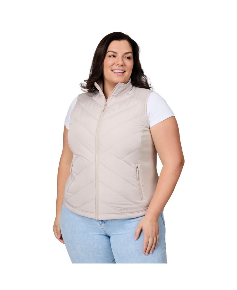 Plus Size Quilted Hybrid Vest