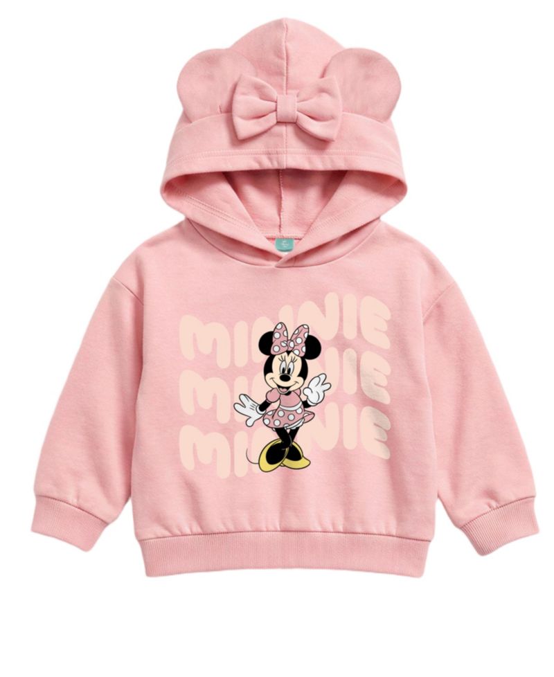 Baby Girls' Minnie Mouse Hooded Long-Sleeve Hoodie and Jogger Pants, 2-Piece Set