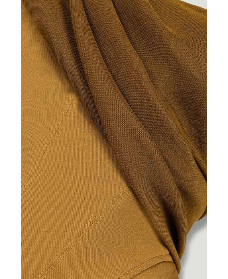 Women's One-Shoulder Draped Gabardine Bustier