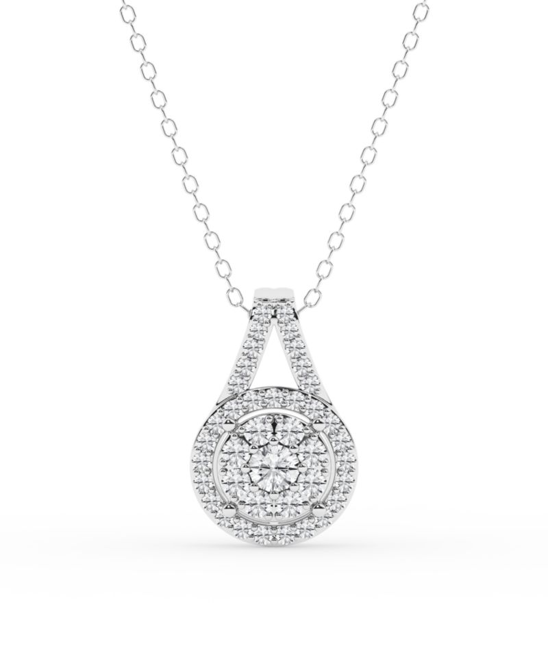 Diamond Pendant 18" Necklace (1/2 ct. t.w.) in Sterling Silver