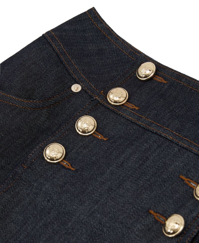 Women's Skylar Button Detail Denim Mini Skirts