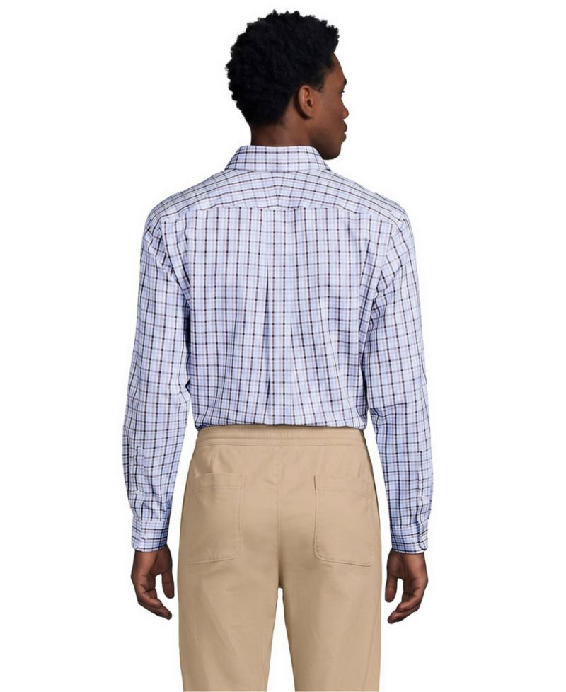 Men's No Iron Supima Cotton Pinpoint Buttondown Collar Dress Shirt