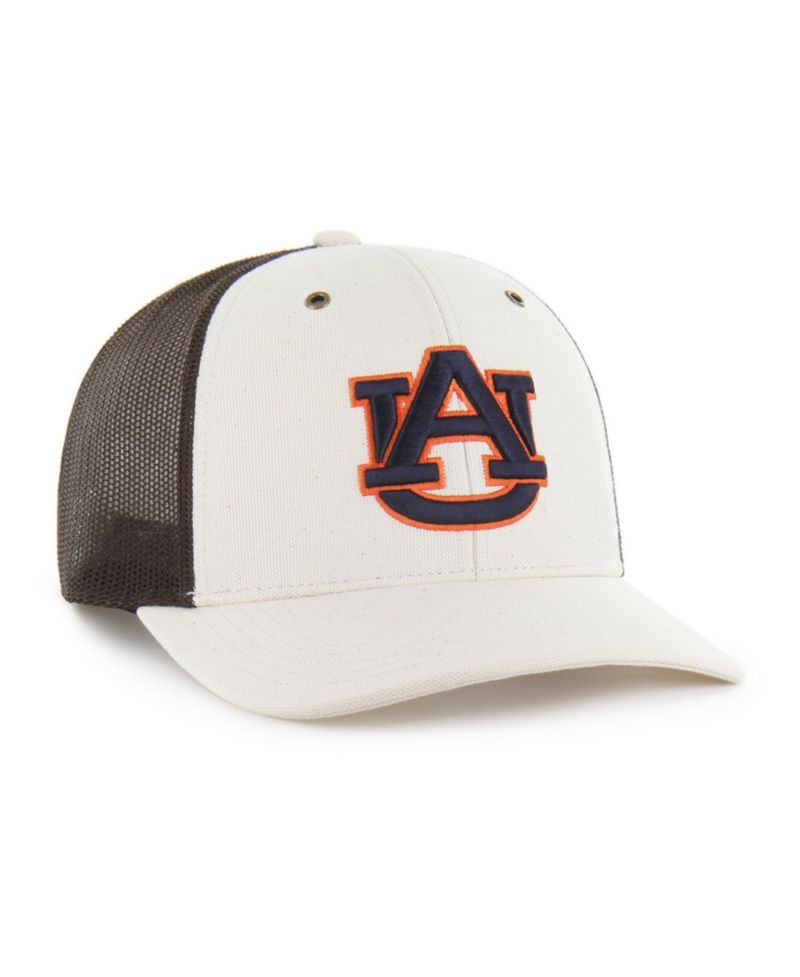 Brand Men's Natural/Brown Auburn Tigers Undyed Trucker Adjustable Hat