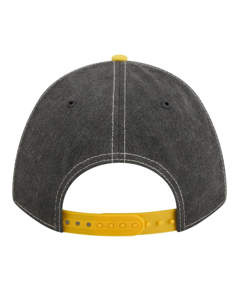 Men's Black/Gold Pittsburgh Steelers 9FORTY Felt A-Frame Adjustable Hat