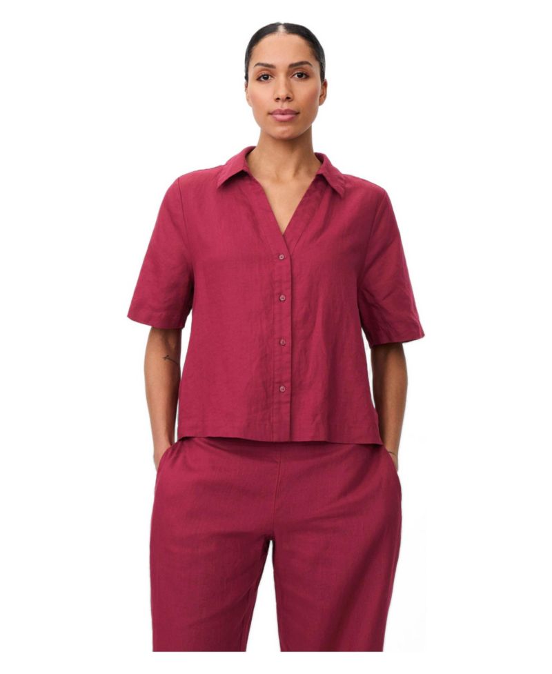 Women's Mairyssa Smock Back Linen Shirt