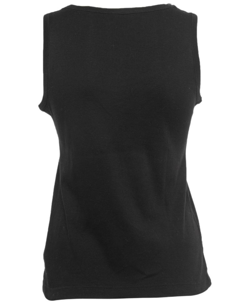Women's Black And Beige Dice Key Printed Silk Short Sleeve Top