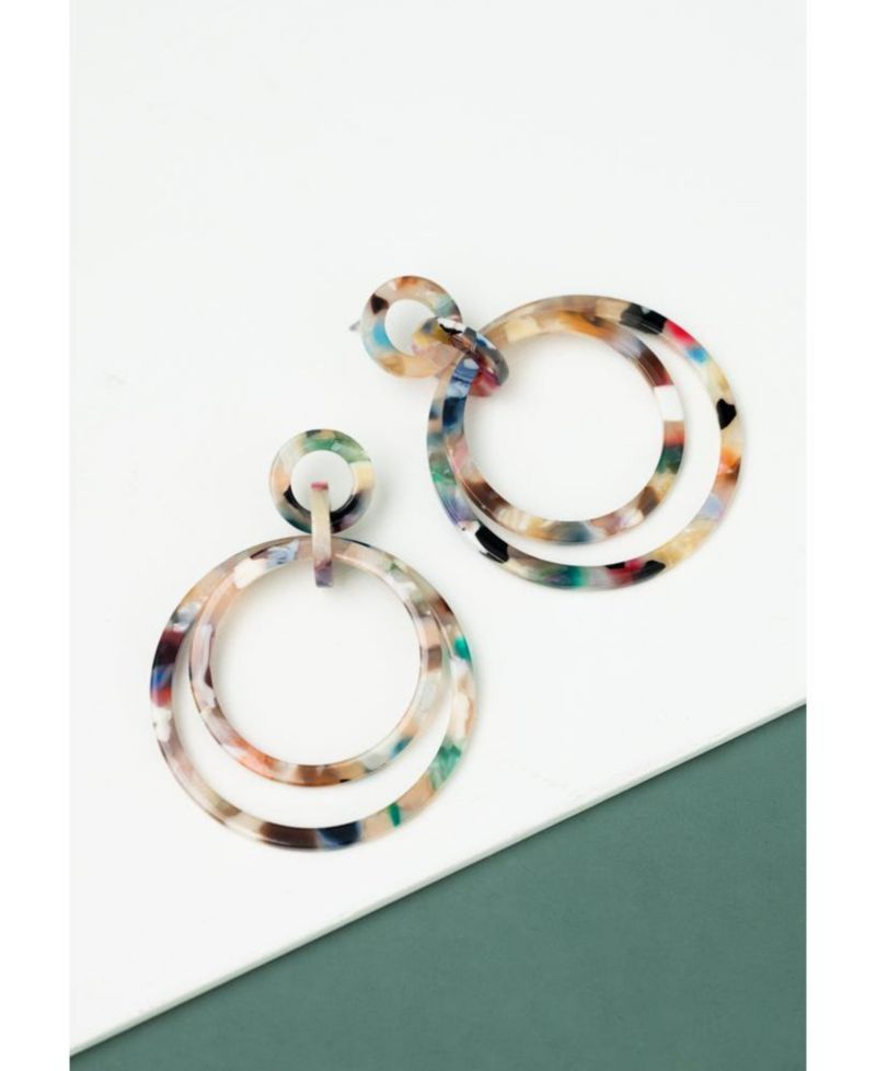 Margot Multicolored Resin Dangle Earrings