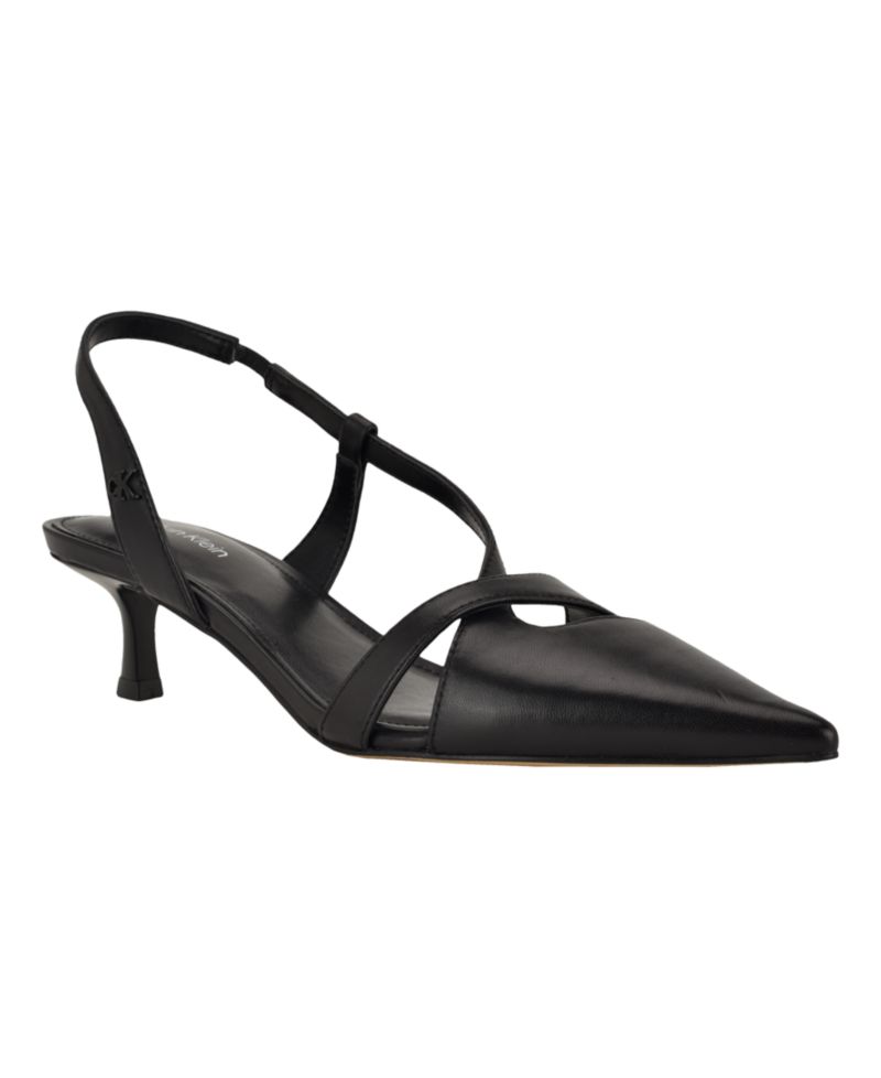 Women's Arlanna Asymmetrical Kitten Heel Slingback Pumps