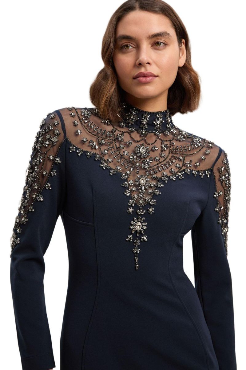 Women's Crystal Embellished Maxi Dress