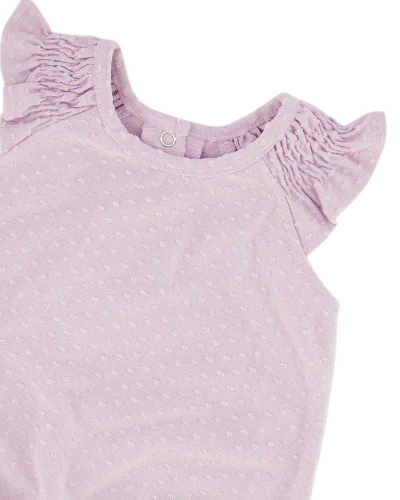 Baby Girls Jersey Romper Lavender
