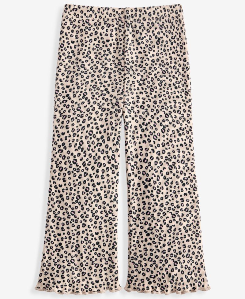 Baby Girls' 3M-24M Mix & Match Leopard-Print Ribbed Flare Leggings