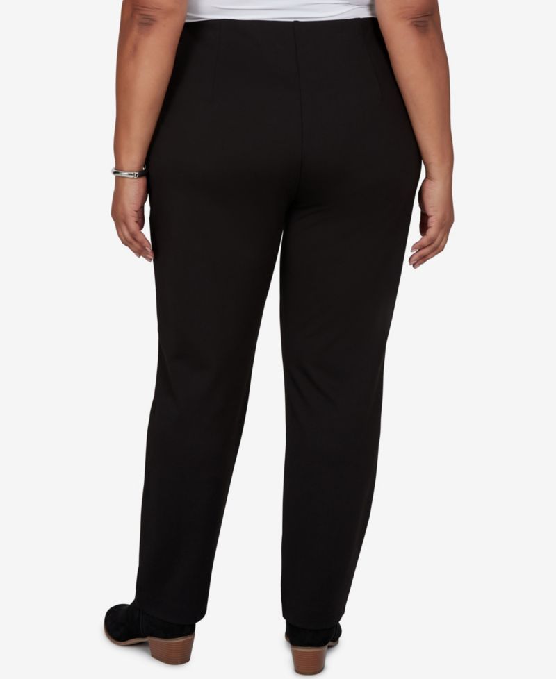 Plus Size Pull-On Straight Ponte Pants