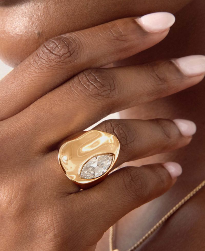 Liquid Crystal Statement Ring