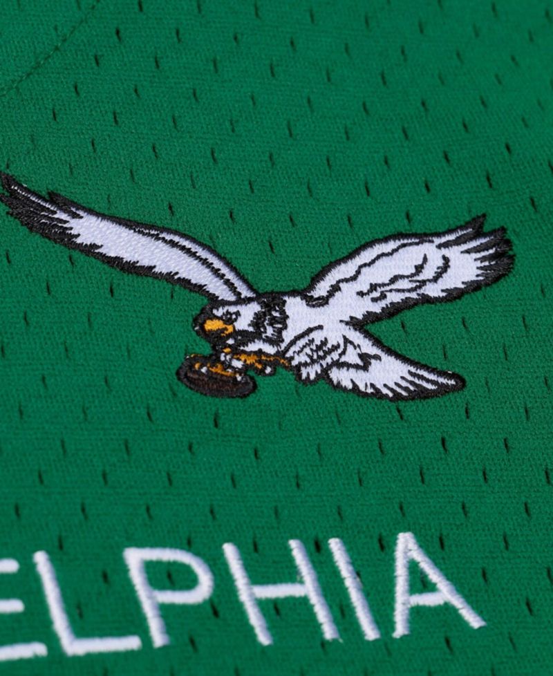 Men's Kelly Green Philadelphia Eagles Head Coach Mesh Full-Button Fashion Jersey