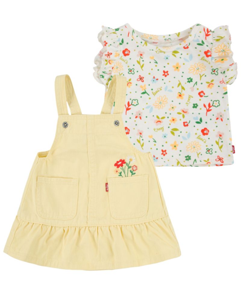 Baby Girls' Short-Sleeve T-Shirt and Skirtalls Set, 2-Piece Set