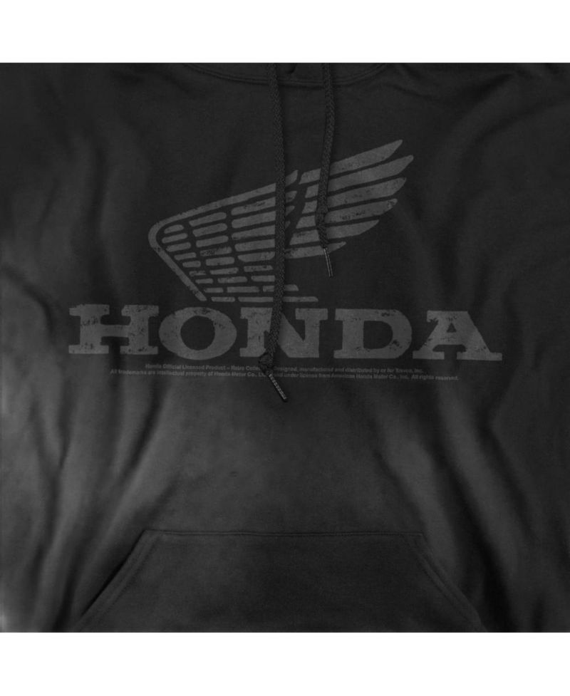Men's Vintage Wing Graphic Kangaroo-Pocket Pullover Hoodie