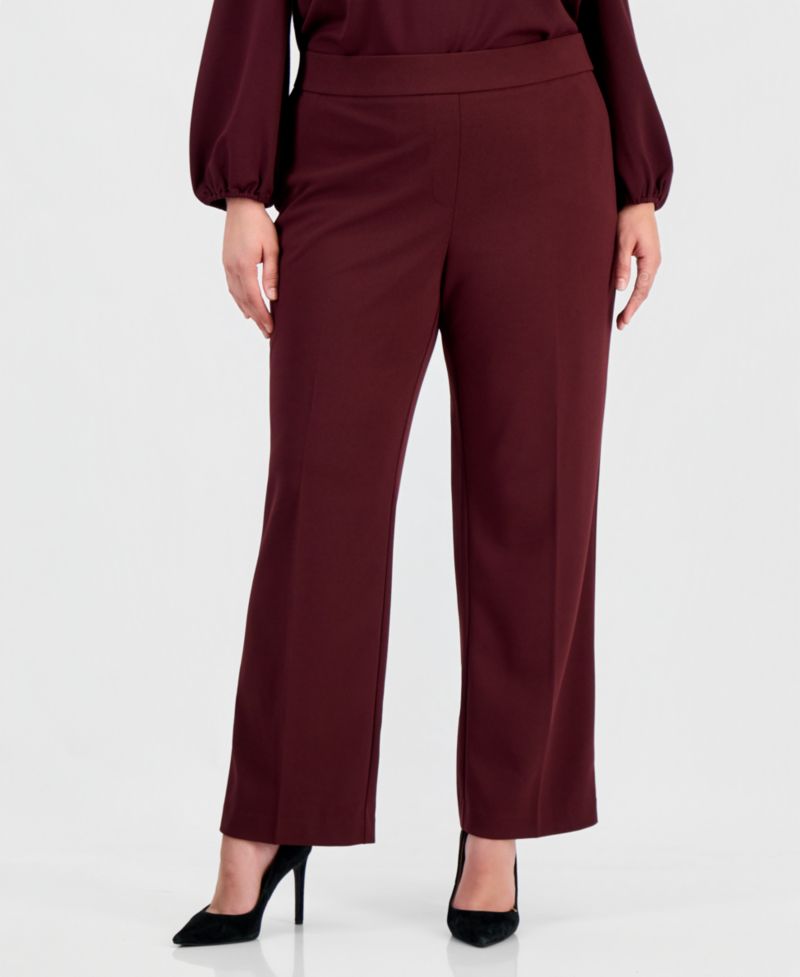 Plus Size Pull-On Slash Pocket Pants