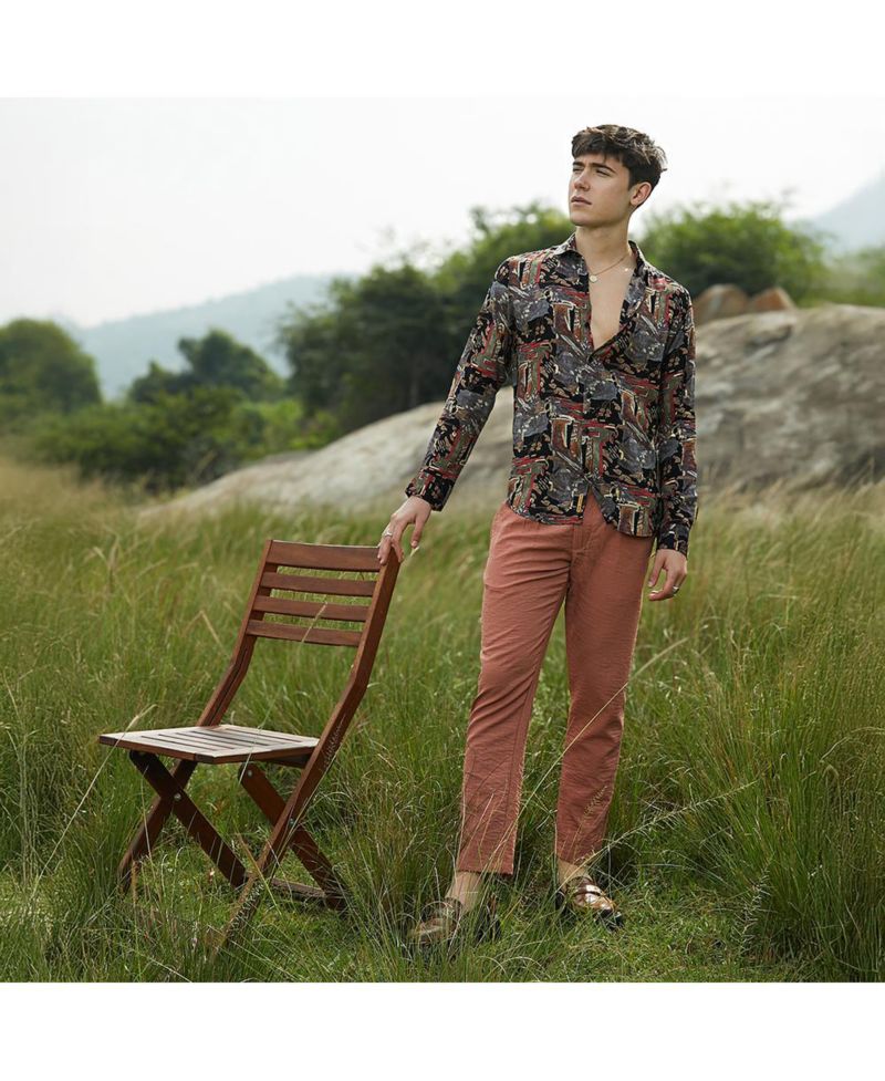 Men's Impressionistic Foliage Shirt