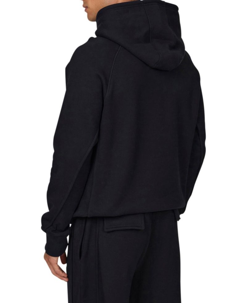 Men's Ribbed Emblem Pullover Hoodie