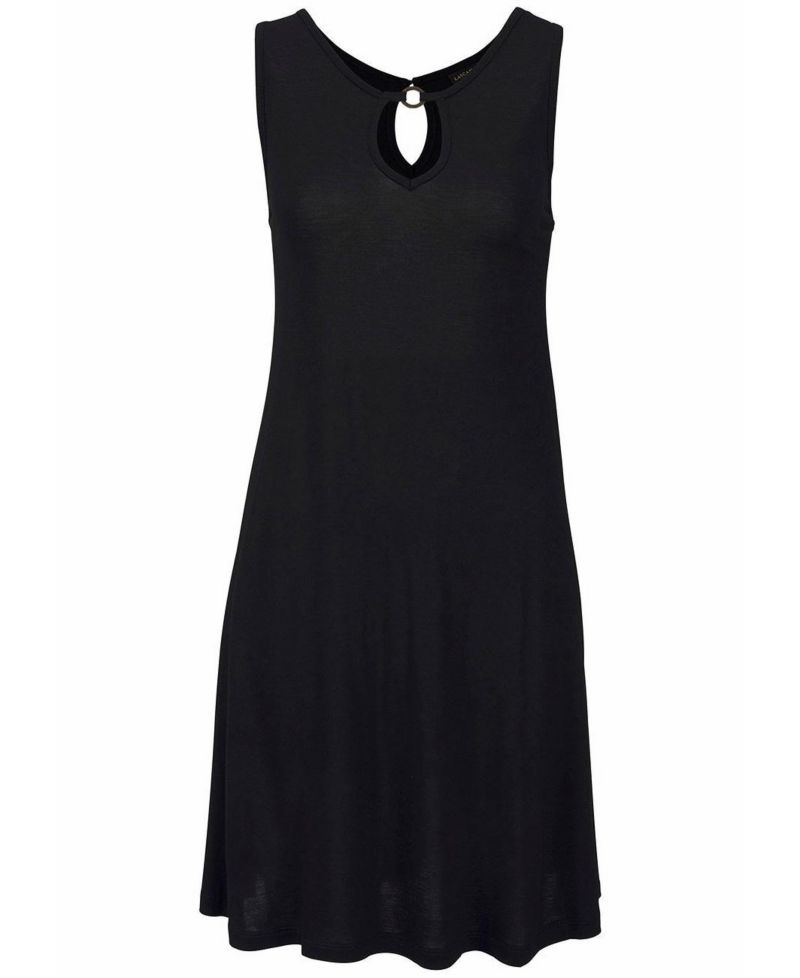 Women's Sleeveless A-Line Keyhole Neckline Dress
