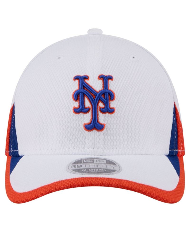 Men's White New York Mets Cut n Sew 39THIRTY Flex Hat