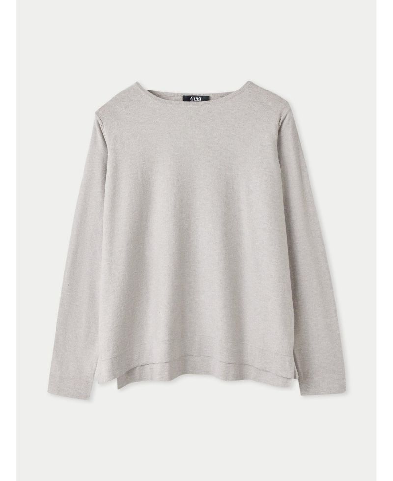 Women's Boatneck Cotton Silk Cashmere Blend Sweater