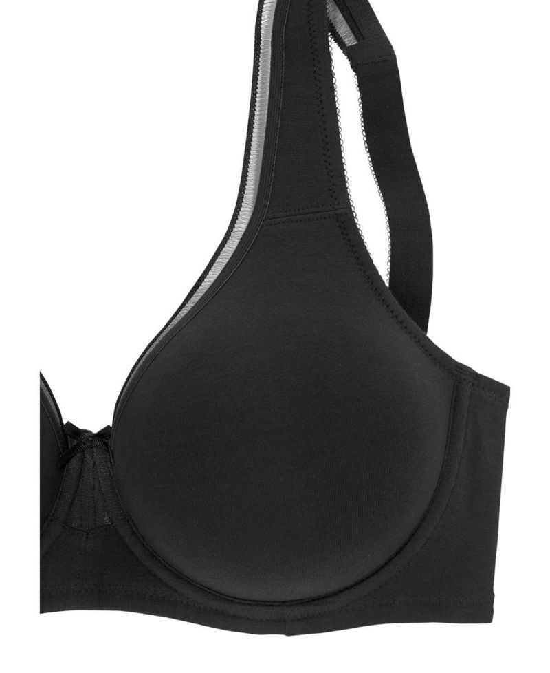 Women's Cotton 2-Pack Underwire Minimizer T-Shirt Bra