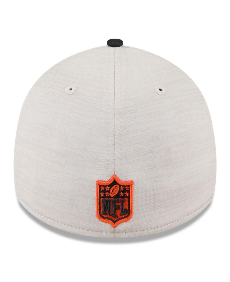 Men's Stone/Black Cincinnati Bengals 2024 Sideline Historic 39THIRTY Flex Hat