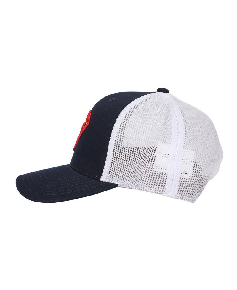 Men's 3D Embroidered Logo Navy Trucker Hat