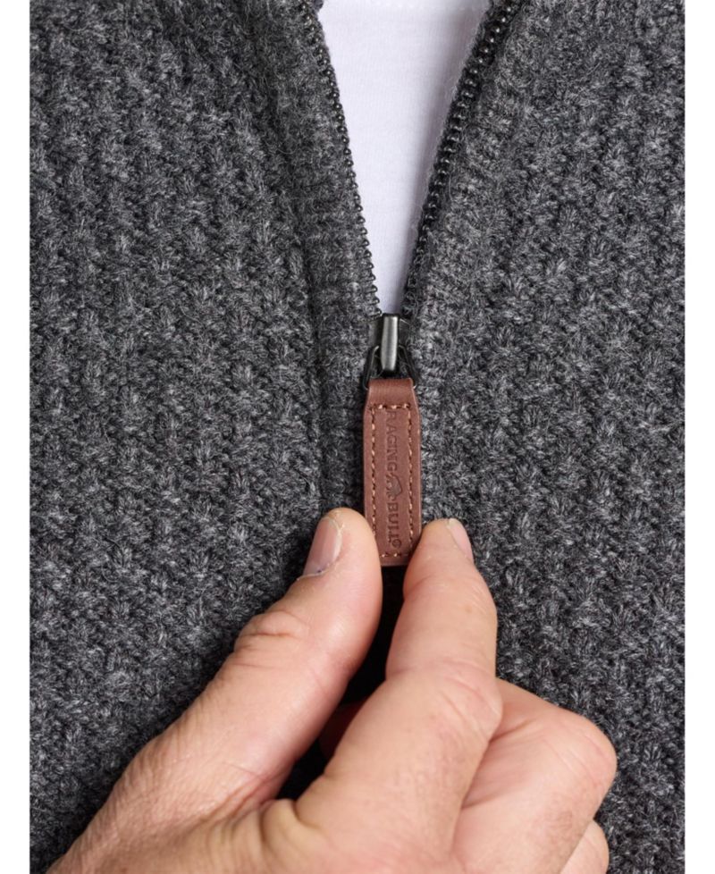Men's Quarter-Zip Chunky-Textured Relaxed-Fit Sweater