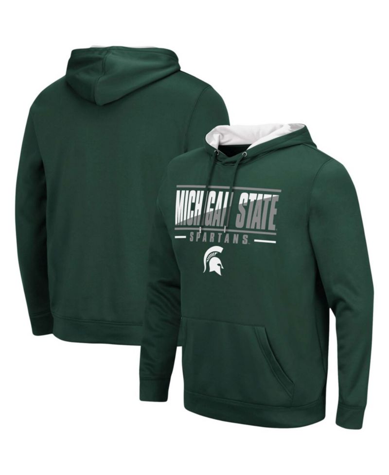 Men's Michigan State Spartans Slash Stack 2.0 Pullover Hoodie