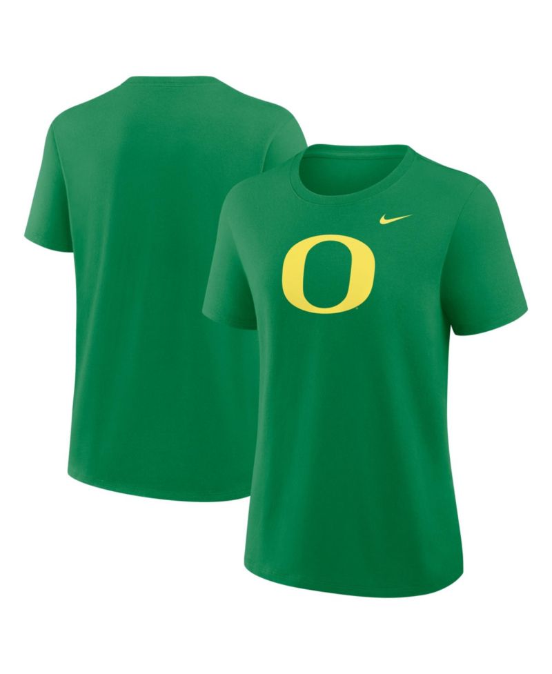 Women's Green Oregon Ducks Primary Logo T-Shirt