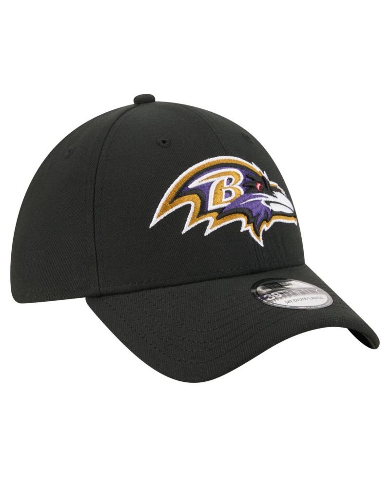 Men's Black Baltimore Ravens Core Team 39THIRTY Flex Hat