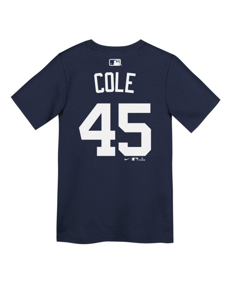 Big Boys and Girls Gerrit Cole Navy New York Yankees Name & Number T-Shirt