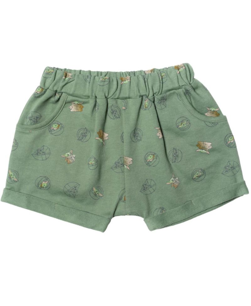Toddler Boys The Mandalorian 2T -5T T-Shirt and French Terry Shorts Outfit Set