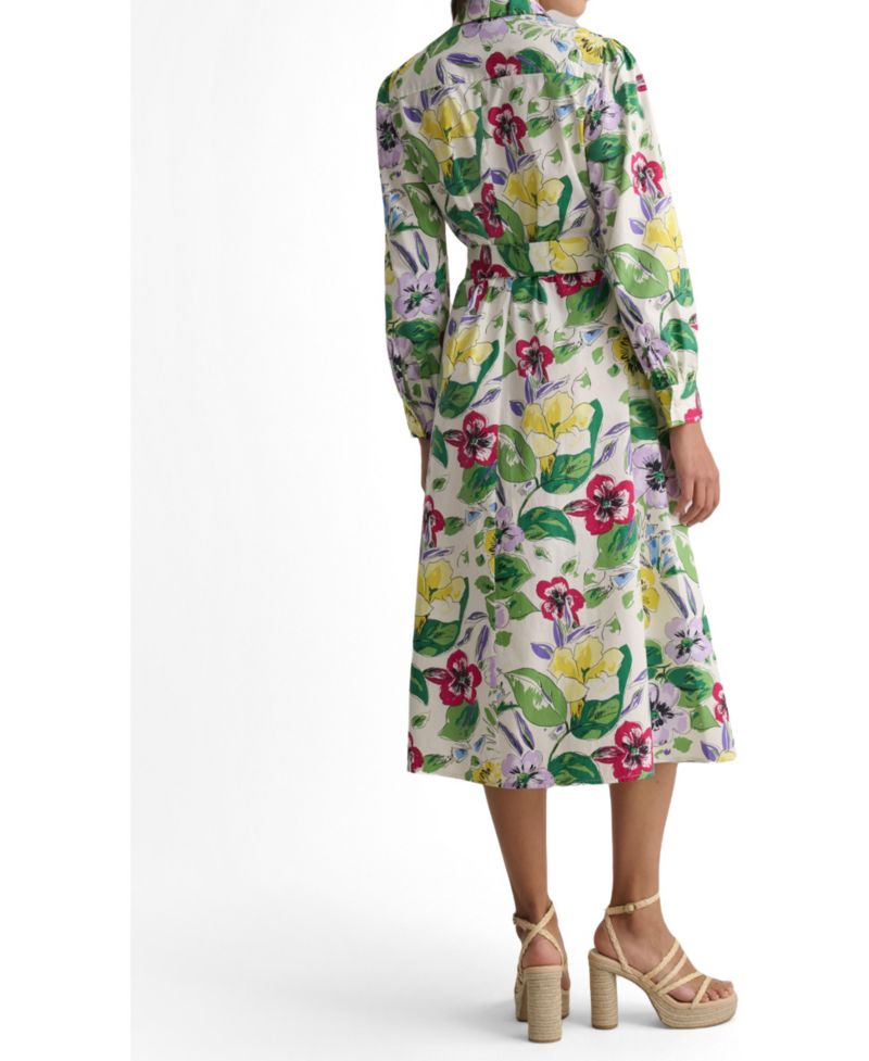 Women's Stretch Cotton Floral Mariah Shirt Dress