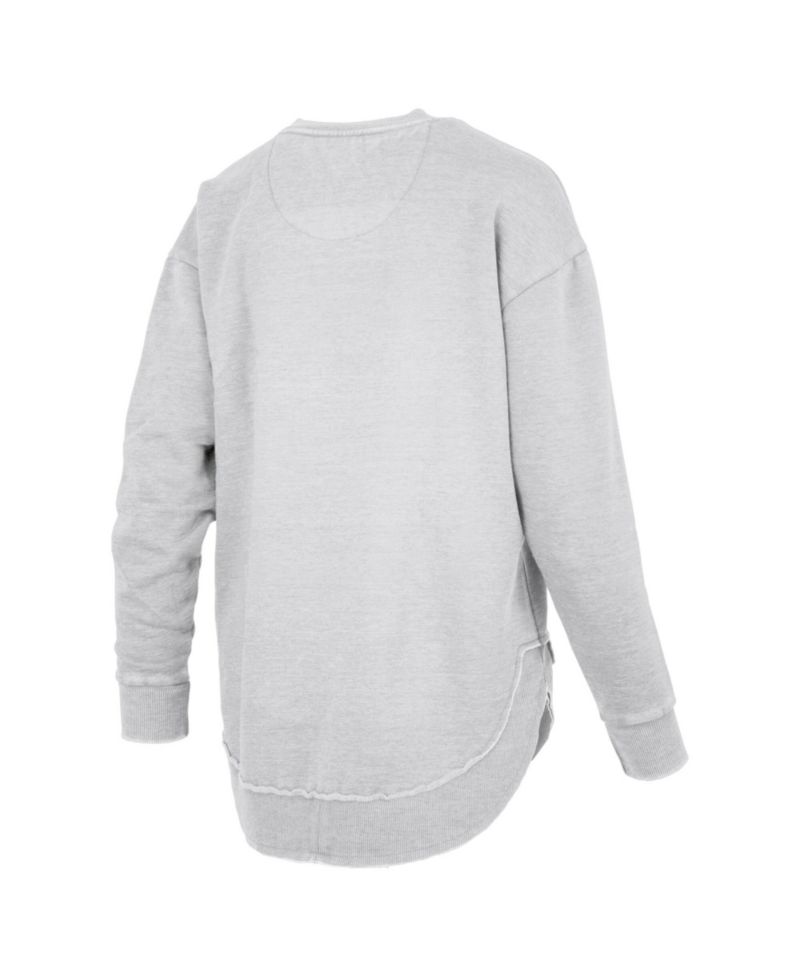 Women's Heather Gray Vanderbilt Commodores Marcus East Hall Poncho V-Neck Sweatshirt
