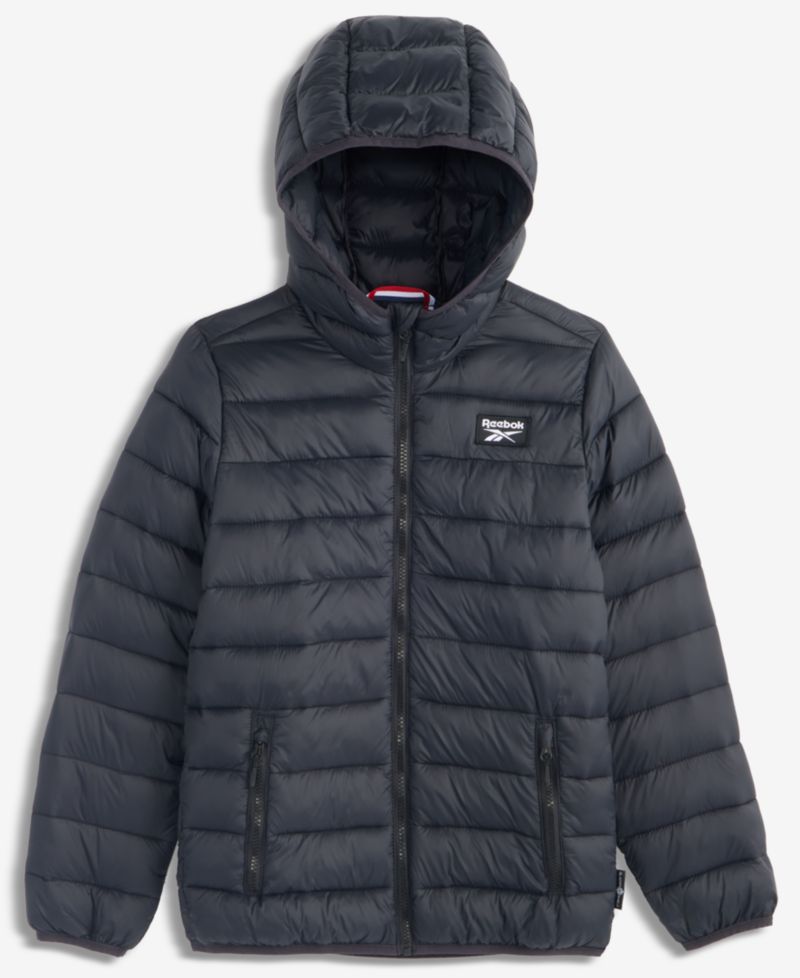 Big Boys' XS-XL Hooded Packable Jacket