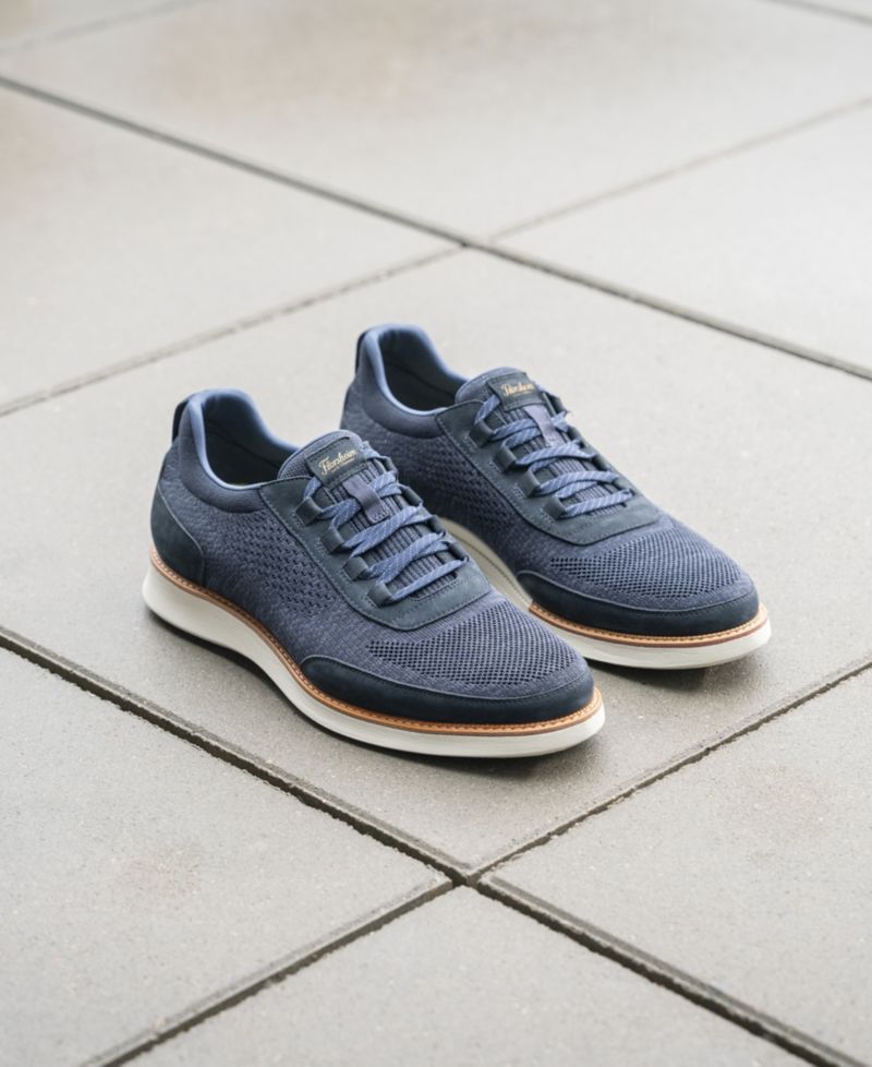 Men's Launch Knit Elastic Lace Slip On Sneaker