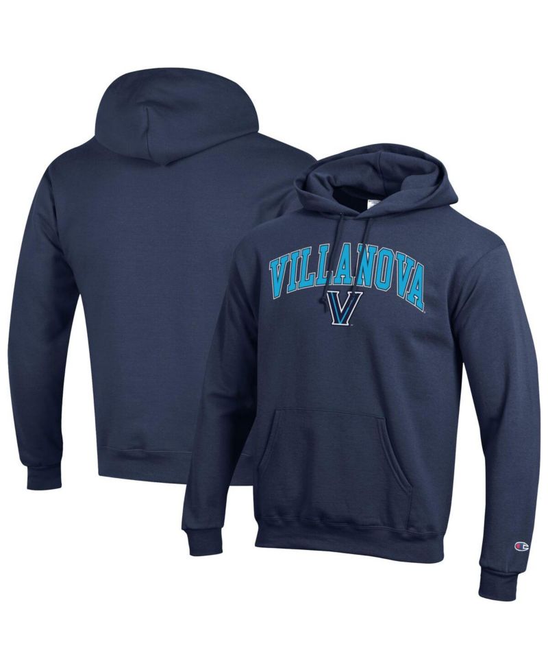 Men's Navy Villanova Wildcats Arched Logo Fleece Pullover Hoodie