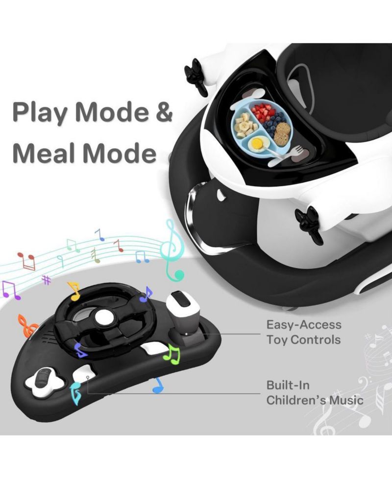 Convertible Baby Activity Walker with Adjustable Height, Foldable Design and Interactive Play Features