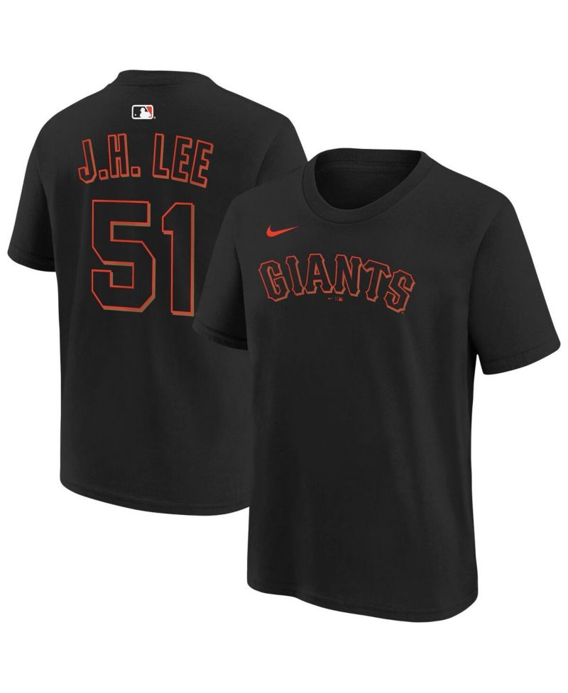 Big Boys and Girls Jung Hoo Lee Black San Francisco Giants Name & Number T-Shirt