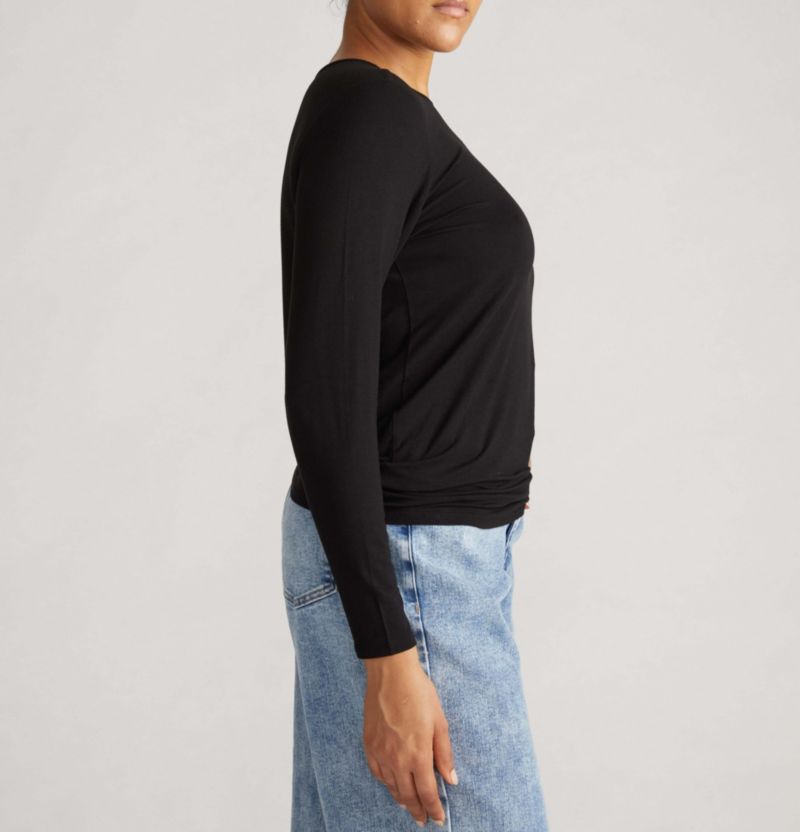 Plus Size Liquid Jersey Long Sleeve Top