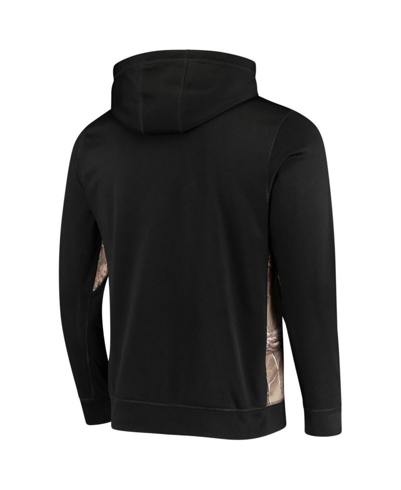 Men's Black, Realtree Camo Miami Dolphins Decoy Tech Fleece Full-Zip Hoodie
